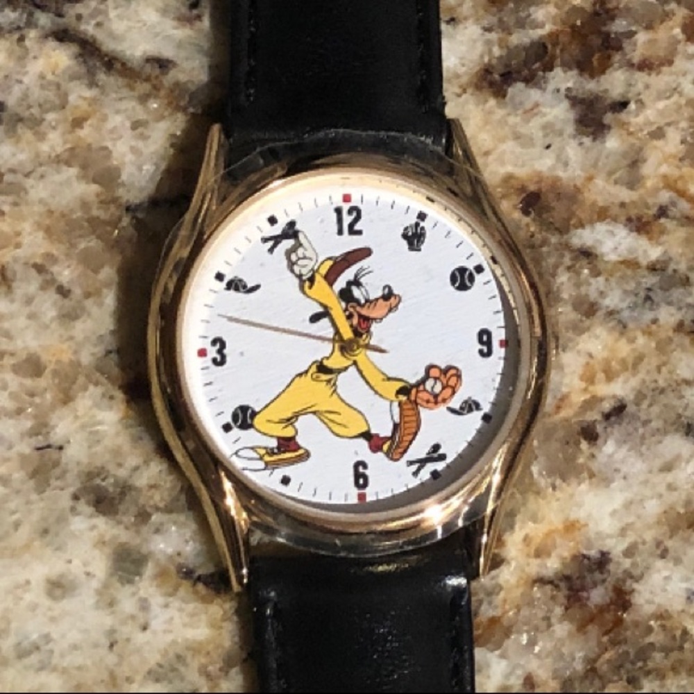 Disney backwards Goofy baseball player watch